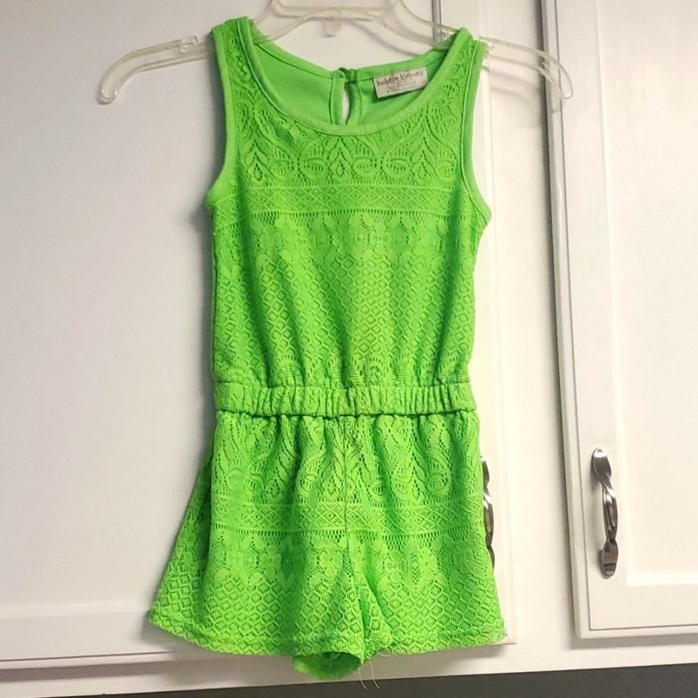 Bobbie Brooks green romper size small